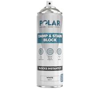 Polar Damp & Stain Block Spray - 500ml, Matt White - Covers Damp, Mould, Grease, Nicotine & Rust Stains - Anti Mould & Damp Proof Paint for Internal Walls & Ceilings - Dries in 10 Min, Low Odour