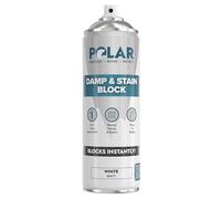 Polar Damp & Stain Block Spray, 500ml, Matt White, Low Odour | One-Coat Anti Mould Primer and Sealer, Damp, Grease, Nicotine and Rust Stain Blocker, 10 Minute Dry, Low Odour