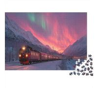 Polar Express Train between The Cold Mountains 1000pcs (75x50cm) Erwachsenenpuzzle - Erwachsenenpuzzle DIY-Puzzlespielzeug