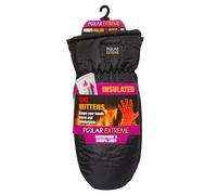Polar Extreme HEAT WOMENS WATERPROOF SHERPA LINED SKI MITTEN M/L- BLACK