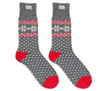 Polar Extreme Thermal Hiking Socks - Cushioned, Insulated, Warm para Boots, Women & Men, One Size Fits Most 4-10, 2-Pack, Grey - Snow, 8 UK