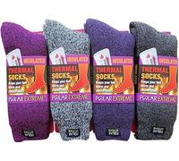 Polar Extreme Thermal Sock Extra Heavy Acrylic Winter Marled Socks 2-Packs Random Colors (2 Pairs only)