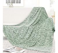 Polar Fleece Blanket Single Size, Lightweight, Cosy, Sage Green, 152.4 x 203.2 cm, Soft and Warm, Olive Green, Home Décor, All Seasons, for Sofa Bed