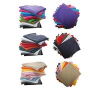 Polar Fleece Fabric Fat Squares Bundles - 11 Colours per Bundle 3 Combos Themes - Pastels, Earthy Darks & Solid Brights. (Each Piece is 50cm x 40cm - 18x15inches Approx) Neotrims. Pastels