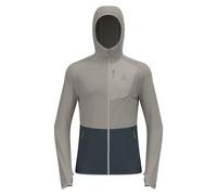 Polar fleece Odlo MID LAYER HOODY FULL ZIP ASCENT (silver cloud - dark slate) man