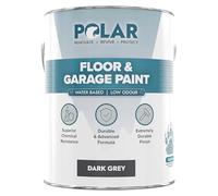 Polar Floor & Garage Paint Dark Grey, 5 Litres - Water Based, Solvent Free - Ideal for Garages, Warehouses & Concrete Floors - Hard Wearing & Slip Resistant, Mid-Sheen Finish, Interior & Exterior Use