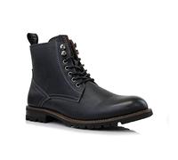 Polar Fox Men's Classic Lace-up Work Boots | Casual Work & Combat Style Ankle Boots, 2. Midnight Navy, 13
