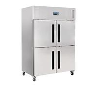Polar Refrigeration G-Series 600W Upright Double Stable Door Gastro Fridge 1200 Litre, Stainless Steel, -2°C to 5°C, 2010(H) x1340(W) x800(D) mm, 6 Shelves, Energy Rating C, Lockable Castors | CW195