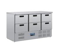 Polar G-Series 6-Drawer Counter Fridge, Stainless Steel, CR711, 6x 1