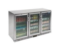 Polar Triple Hinged Door Back Bar Cooler LED Lighting Commercial Display Fridge