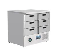 Polar G-Series Refrigerated Counter with 6 Drawers 240Ltr