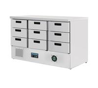 POLAR G-Series Refrigerated Counter Fridge with 9 Drawers 368L