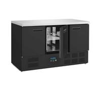 Polar G-Series Triple Door Counter Fridge Black 368Ltr - Energy Rating C, Digital Temperature Control, 1/1 GN Compatible PG023