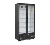 Polar Refrigeration G-Series 400W Upright Back Bar Cooler Display Fridge with Hinged Doors 490 Litre, Black, 2°C to 8°C, 1880(H)x920(W)x514(D)mm, 8 Shelves, Energy Rating C | GJ449