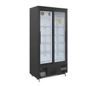 Polar Refrigeration G-Series 400W Upright Back Bar Cooler Display Fridge with Sliding Doors 490 Litre, Black, 2°C to 8°C, 1880(H)x920(W)x514(D)mm, 8 Shelves, Energy Rating C | GJ448