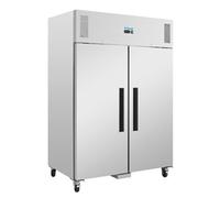 Polar Refrigeration G-Series 700W Upright Double Door Freezer 1200 Litre, Stainless Steel, -20°C to -10°C, 2000(H)x1345(W)x815(D)mm, Energy Rating D, 6 Shelves, Usable Capacity: 770 Ltr, R290 | G595