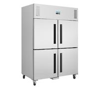 Polar Refrigeration G-Series 600W Upright Double Stable Door Gastro Fridge 1200 Litre, Stainless Steel, -2°C to 5°C, 2010(H)x1340(W)x800(D)mm, 6 Shelves, Energy Rating C, Lockable Castors | CW195