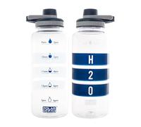 Polar Gear 1.2L Motivational Water Bottle With Straw -SK BPA Free With Time Markings - Running, Sports Bottle - Reusable Bottle for Work, School, Cycling (Indigo)