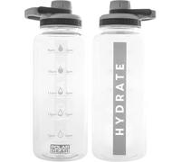 Polar Gear 1.2L Motivational Water Bottle With Straw -SK BPA Free With Time Markings - Running, Sports Bottle - Reusable Bottle for Work, School, Cycling (Grey)