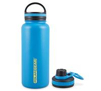 Polar Gear 1L Insulated Water Bottle - 2 Lids - Leakproof Stainless Steel