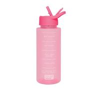 Polar Gear 1L Tracker Bottle with Easy Flip Up Straw & Hydration Tracker Markings - Rose
