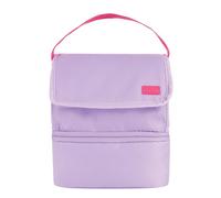 Polar Gear 2 Compartment Washshable Lunch Bag in Lavender. Fully Insulated to Keep Food Cooler for Longer. Personalise Your Lunch Bag with the Name Card Inside the Bag