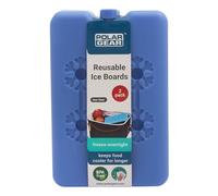 Polar Gear 2 Pack 16.5cm Freezer Blocks Ice Brick - Long lasting Reusable Ice Boards - Cooler Block for Travel Picnic - Just Freeze & place in your Cool Bag Box to keep food & drinks cool - Blue