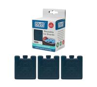 Polar Gear 3 Pack 8cm Freezer Blocks Ice Brick - Long lasting Reusable Ice Boards - Cooler Block for Travel Picnic - Just Freeze and place in your Cool Bag Box to keep food & drinks cool - Navy Blue