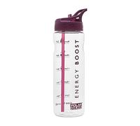 Polar Gear 750ml Tracker Water Bottle With Straw - BPA-Free & Reusable With Time Markings - Perfect for Running Gym, Cycling & Work, Grape