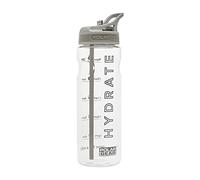 Polar Gear 750ml Tracker Water Bottle With Straw - BPA-Free & Reusable With Time Markings - Perfect for Running Gym, Cycling & Work