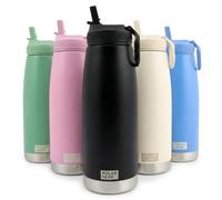 Polar Gear 930ml Double Wall Stainless Steel Water Bottle with Straw | Leakproof Thermal Insulated Insulated Water Bottles with Straw | BPA Free Metal Drinking Bottles for Adults for Gym Work Travel