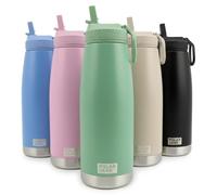 Polar Gear 930ml Double Wall Stainless Steel Water Bottle with Straw | Leakproof Thermal Insulated Water Bottles with Straw | BPA Free Metal Drinking Bottles for Adults for Gym Work Travel (Green)