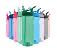 Polar Gear Aqua Grip Water Bottle - BPAFree Reusable Water Bottles With Straw - 650ml Sports Water Bottle Perfect for Gym Cycling Work