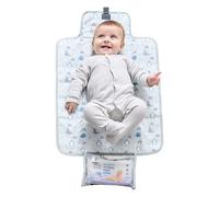 Polar Gear Baby Changing Mat - Wipe-Clean for Newborns and Toddlers - Travel Changing Mat with Pocket - Soft, Padded and Foldable Changing Matt Baby (Artic Animals)
