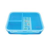 Polar Gear Decorate Me 3-Compartment Lunch Box with A-Z Sticker Sheet, Personalization, Leakproof Silicone Seal, BPA-Free - Sky Blue/Azure