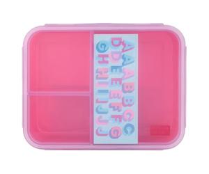 Polar Gear Decorate Me 3-Compartment Lunch Box with A-Z Sticker Sheet, Personalization, Leakproof Silicone Seal, BPA-Free - Lilac Rose
