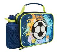Polar Gear Football Lunch Bag Bottle Combo Insulated, Polyester, Blue