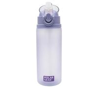 Polar Gear Kids Push Button Flip Cap 650ml Bottle - Leak-Proof Design with Secure Screw Cap & Soft Silicone Straw, Heatger