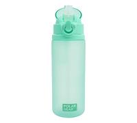 Polar Gear Kids Push Button Flip Cap 650ml Bottle - Leak-Proof Design with Secure Screw Cap & Soft Silicone Straw, Mint