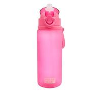 Polar Gear Kids Push Button Flip Cap 650ml Bottle - Leak-Proof Design with Secure Screw Cap & Soft Silicone Straw, Rose