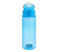 Polar Gear Kids Push Button Flip Cap 650ml Bottle - Leak-Proof Design with Secure Screw Cap & Soft Silicone Straw