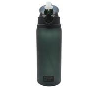 Polar Gear Kids Push Button Flip Cap 650ml Bottle - Leak-Proof Design with Secure Screw Cap & Soft Silicone Straw, Black