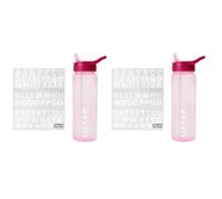 Polar Gear Personalised AZ Sticker Water Bottle with Straw 600ml - Official