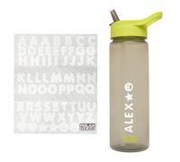 Polar Gear Personalised AZ Sticker Water Bottle with Straw 600ml - Official
