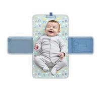 Polar Gear Portable Baby Changing Mat with Winged Pockets for Wipes and Nappies | Machine Washable Travel Changing Mat with Front Storage Pocket Buggy Handle & Clip | New Born Baby Essentials