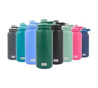 Polar Gear Stainless Steel Water Bottle 1L - Double Wall Vacuum Insulated Water Bottles with Dust Cover Screw Cap, Leakproof Metal Water Bottle, BPA Free Drinking Bottle with Carry Handle (Forest)
