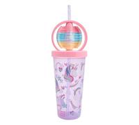 Polar Gear Unicorn 530ml Fidget Spinner Tumbler - Fun & Interactive Drinkware for Kids, BPA-Free, Spill-Proof Lid, Purple