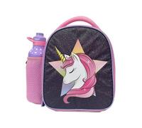 Polar Gear Unicorn Stars Lunch Bag Bottle Combo, Polyester, Pink