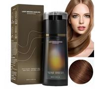 Polar Hair Dye Shampoo,3 in 1 Shampoo for Color Treated Hair,Brown Hair Dye,Natural Plant Hair Dy/e Sham/poo,Pol/ar Hair Care,Ha/ir Care Instant Dye Sham/poo,Ha/ir Dye Pure Plant Extract(Light Brown)