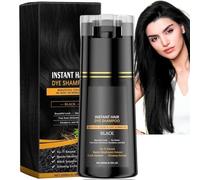 Polar Hair Dye Shampoo,Black Ha/ir D/ye Sha/mpoo 3 in 1,H/air Care Instant Dy/e Sham/poo,Temporary Hai/r Dye,Polar Ca/re Shampo/o,Permanent Hair Colour,Color Shampo/o,3 in 1 Instant Shampoo（Black）
